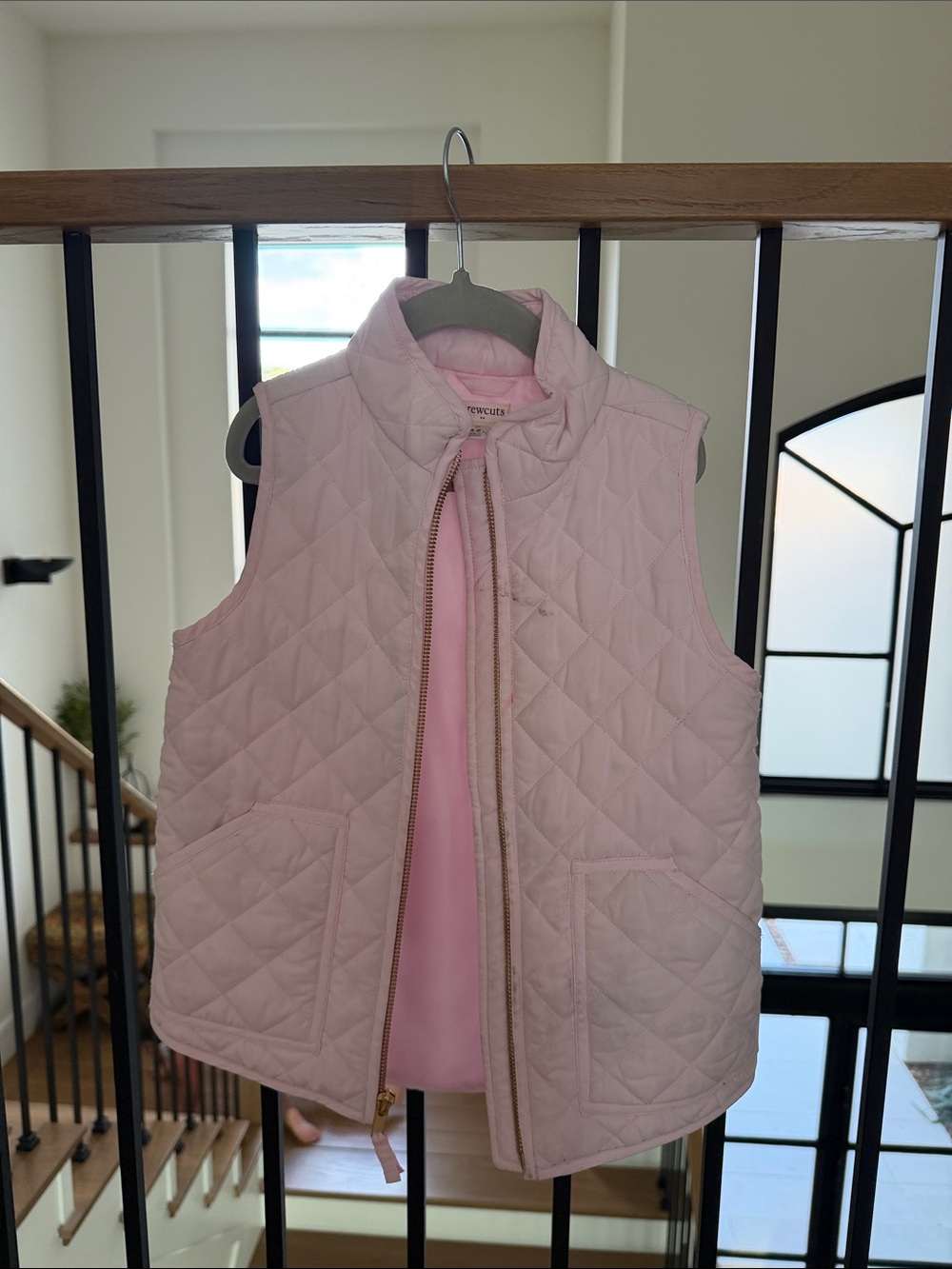 Crewcuts Light Pink Quilted Vest